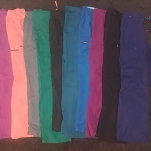 Scrub bottoms sizes XS-S different brands